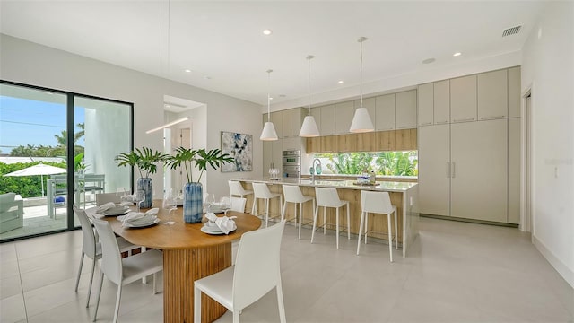 view of dining room