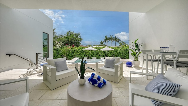 view of patio / terrace with an outdoor hangout area