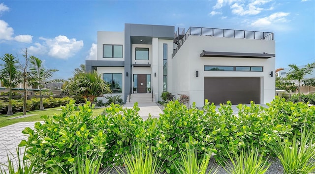 modern home with a garage