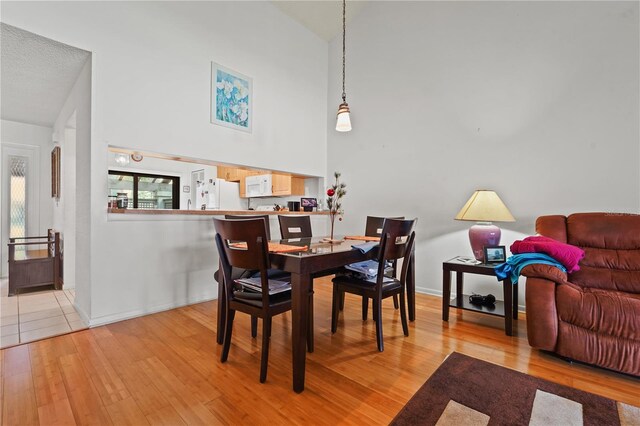 dining area featuring hardwood / wood-style flooring