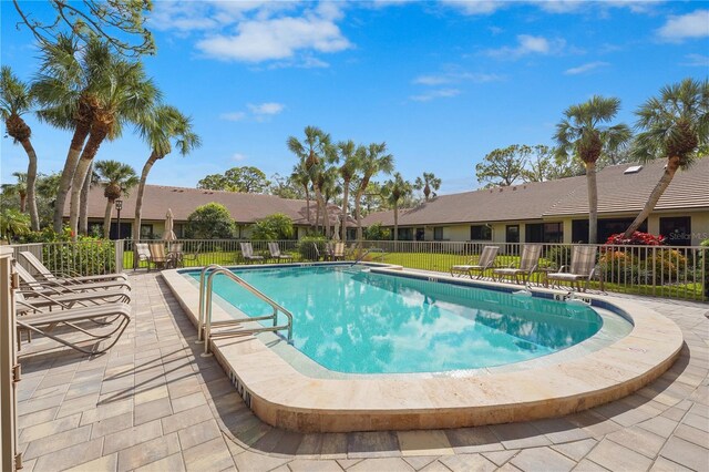 view of pool featuring a patio area