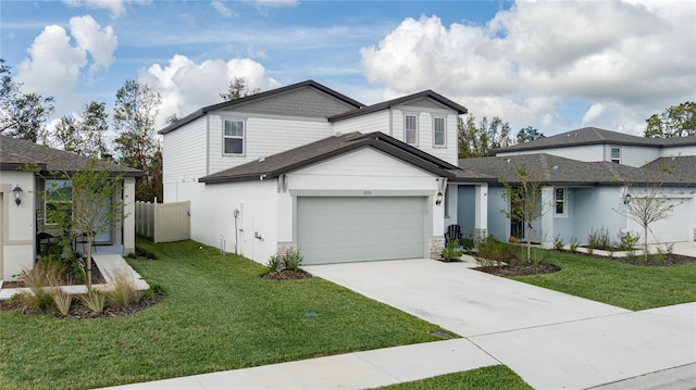 view of property featuring a front yard