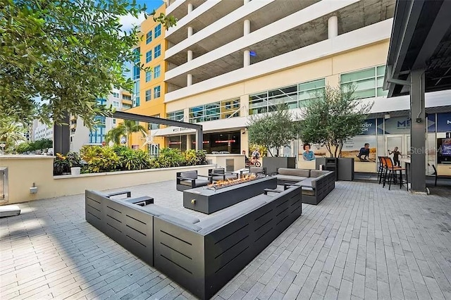 view of patio / terrace with an outdoor hangout area