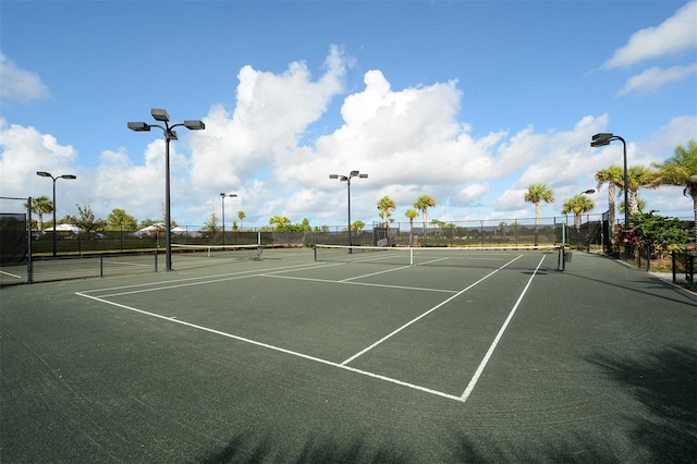 5431 Taliaferro Ct, Palmetto, FL 34221 - view of tennis court with fence