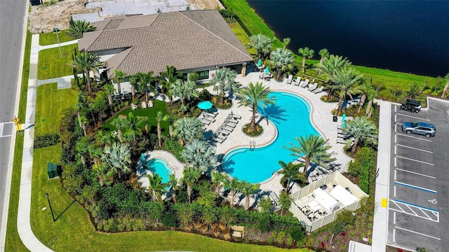 5431 Taliaferro Ct, Palmetto, FL 34221 - bird's eye view of a pool area