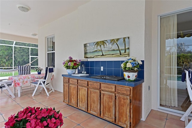 view of patio / terrace with sink