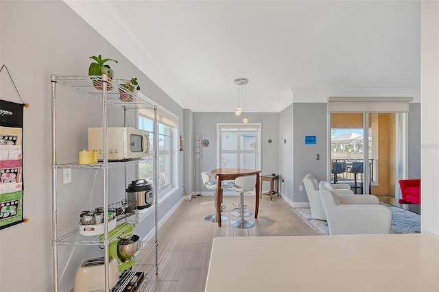 interior space featuring light hardwood / wood-style floors