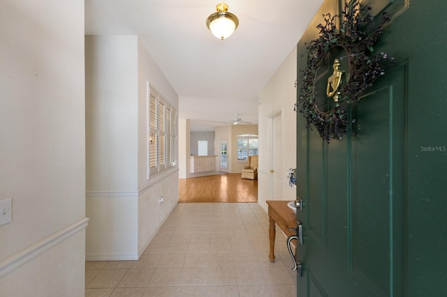 hallway featuring light hardwood / wood-style floors