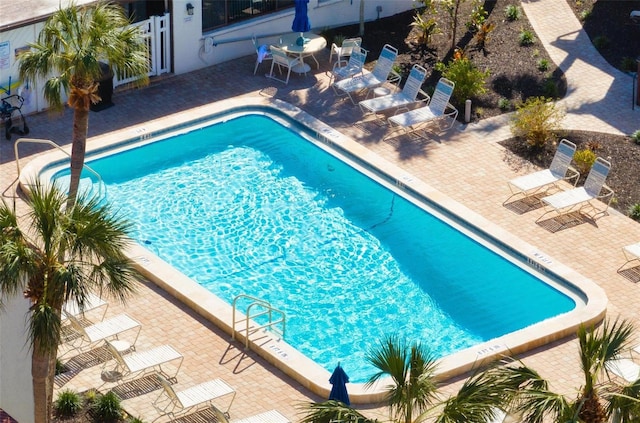 view of pool with a patio area