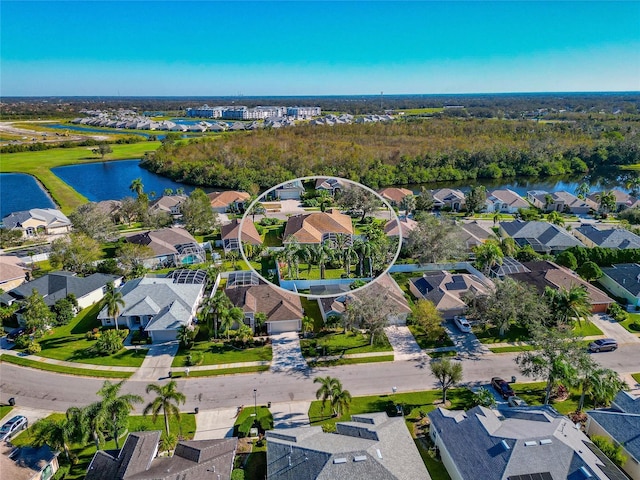 10550 Old Grove Cir, Bradenton, FL 34212 - aerial overview of property's location featuring a nearby body of water and nearby suburban area