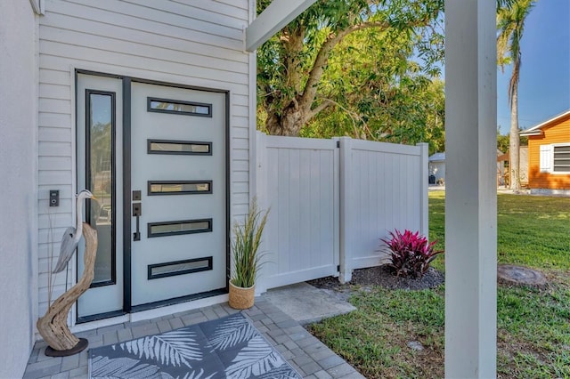 view of doorway to property