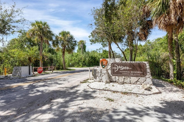 view of community sign