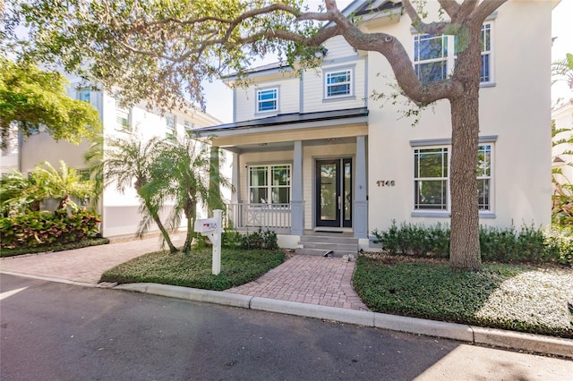 view of front of home with a porch