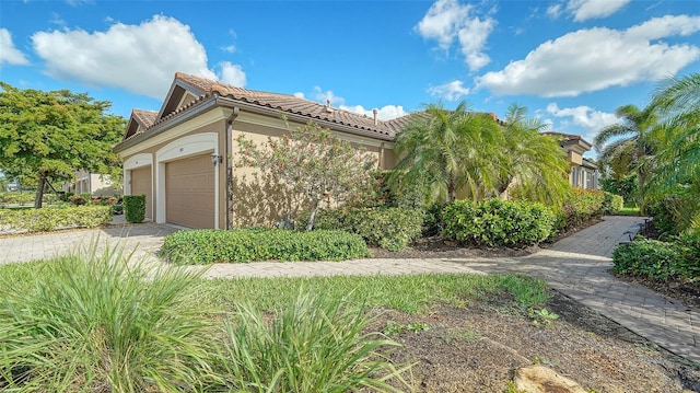 view of front of home featuring a garage