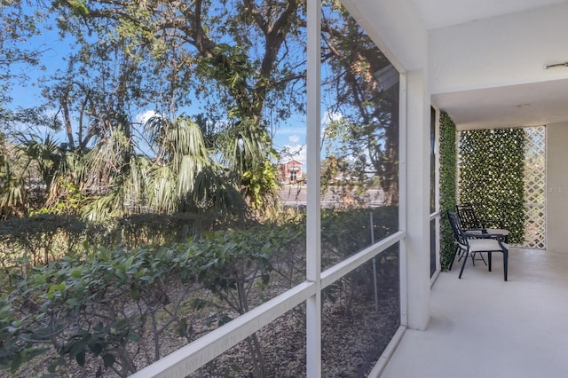 view of sunroom