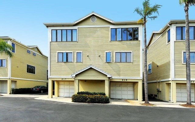 view of property with a garage