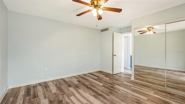 empty room with light wood-type flooring