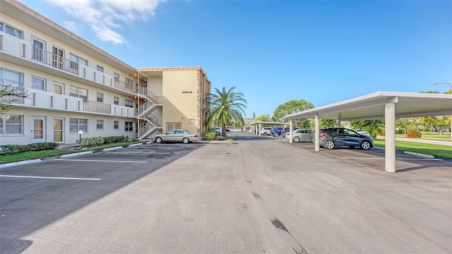 view of parking / parking lot