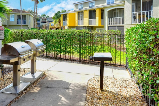 exterior space featuring area for grilling