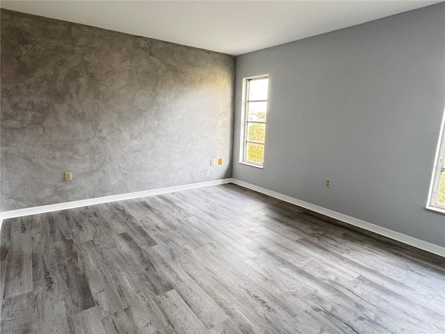 empty room featuring wood-type flooring