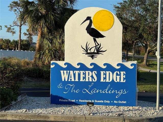 view of community sign