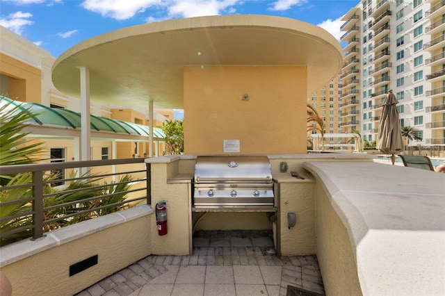 view of patio featuring grilling area and area for grilling