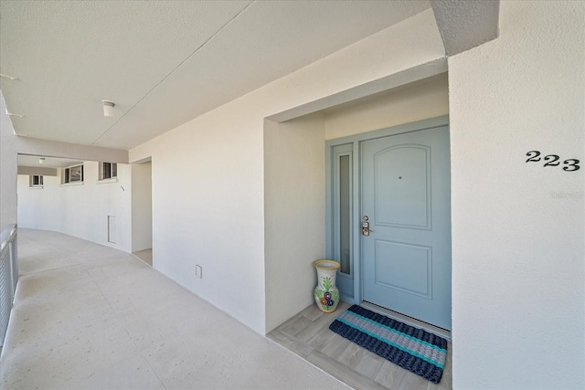 view of doorway to property