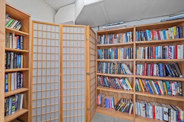 interior space featuring vaulted ceiling