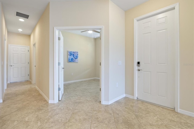 entrance foyer featuring light tile patterned floors