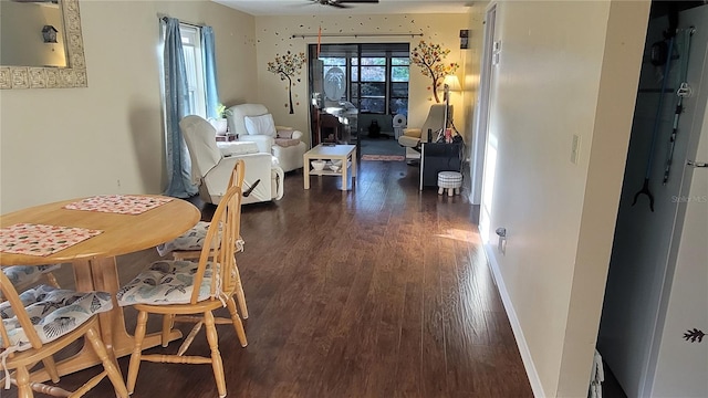 interior space featuring dark hardwood / wood-style floors