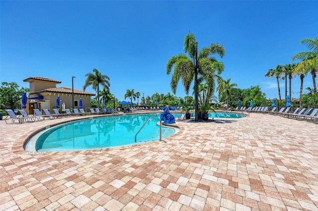 view of pool with a patio