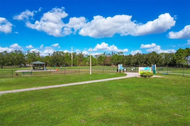 view of community with a yard