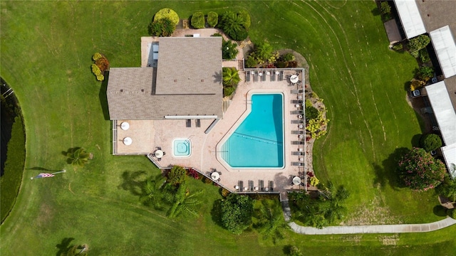 6515 Heritage Ln Unit 2615, Bradenton, FL 34209 - drone / aerial view of a pool area