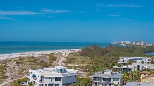 view of water feature with a view of the beach