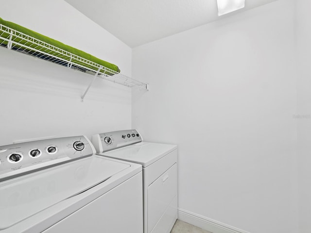 laundry area featuring independent washer and dryer