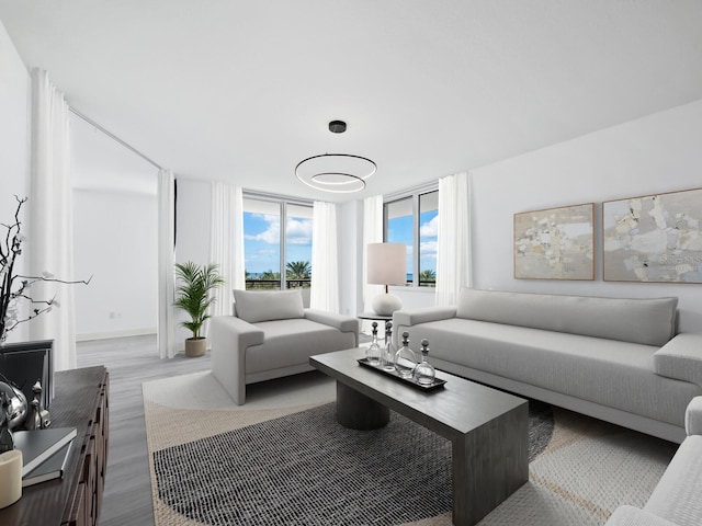 800 N Tamiami Trl Unit 307, Sarasota, FL 34236 - living area featuring wood finished floors and baseboards