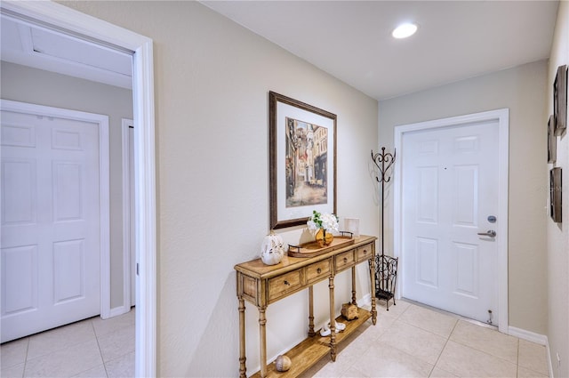 view of tiled entryway