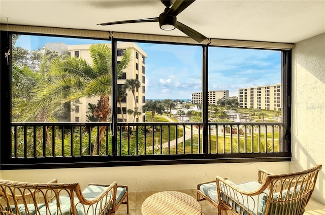 view of sunroom