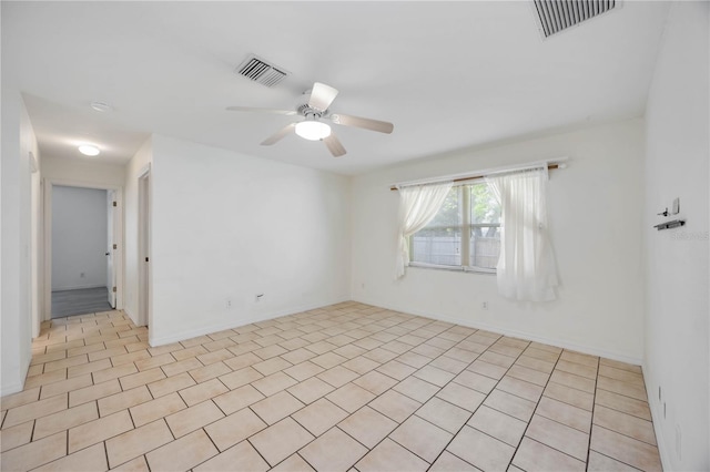 empty room featuring ceiling fan