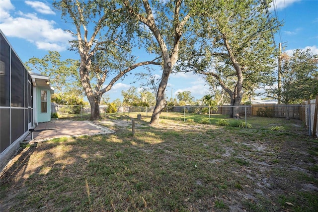 view of yard with a patio