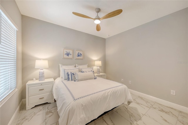 bedroom with ceiling fan