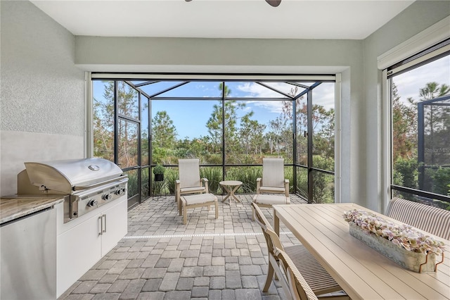 view of sunroom