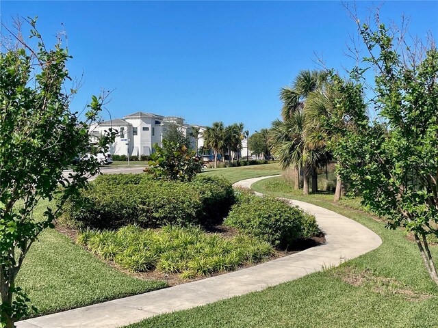 view of community featuring a yard