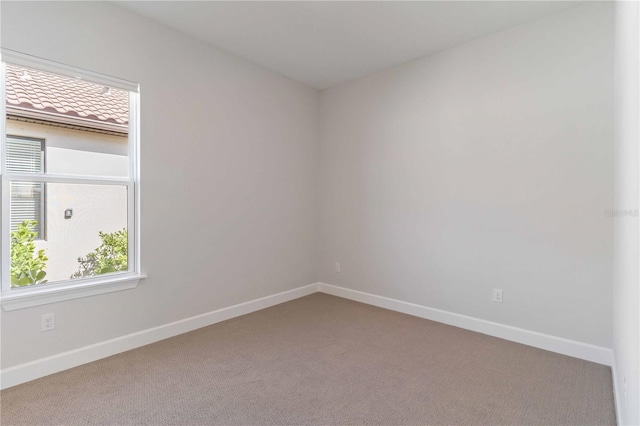 view of carpeted empty room