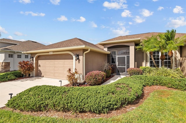 view of front of home featuring a garage