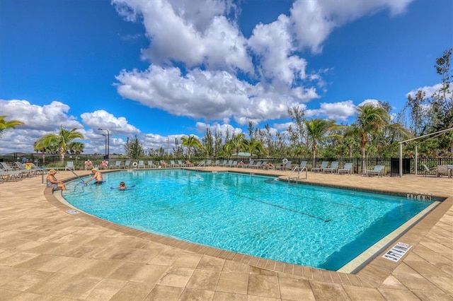 view of pool with a patio area