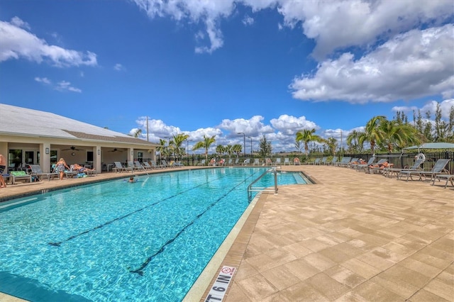 view of pool with a patio