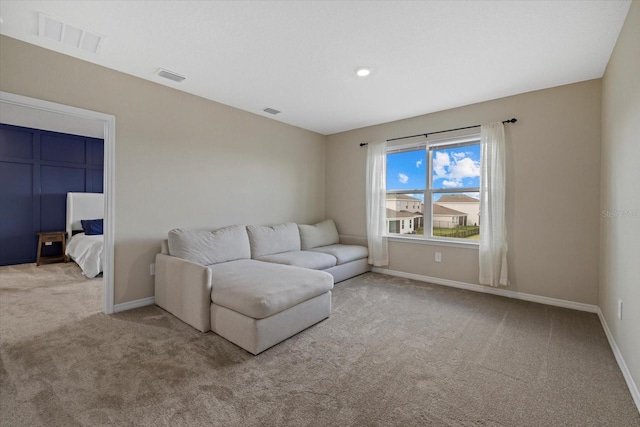 view of carpeted living room