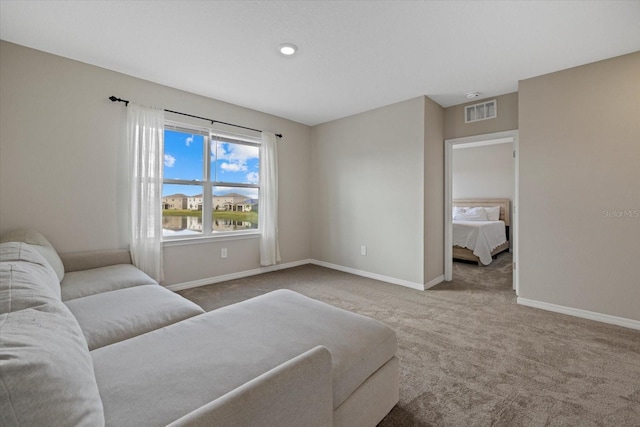 view of carpeted living room