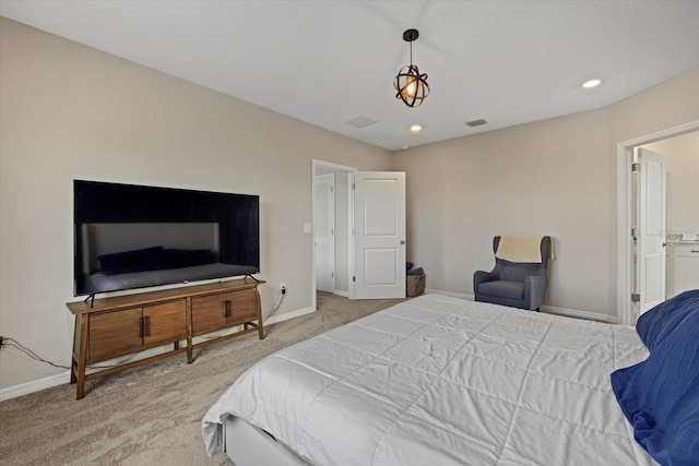 view of carpeted bedroom